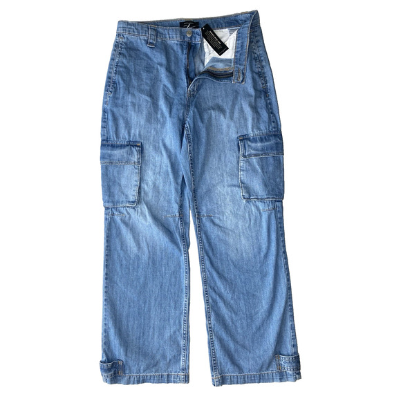 Banana Republic Denim NEW Womens Size 29/8 High Waist Utility Barrel Cargo Jeans - Picture 6 of 16